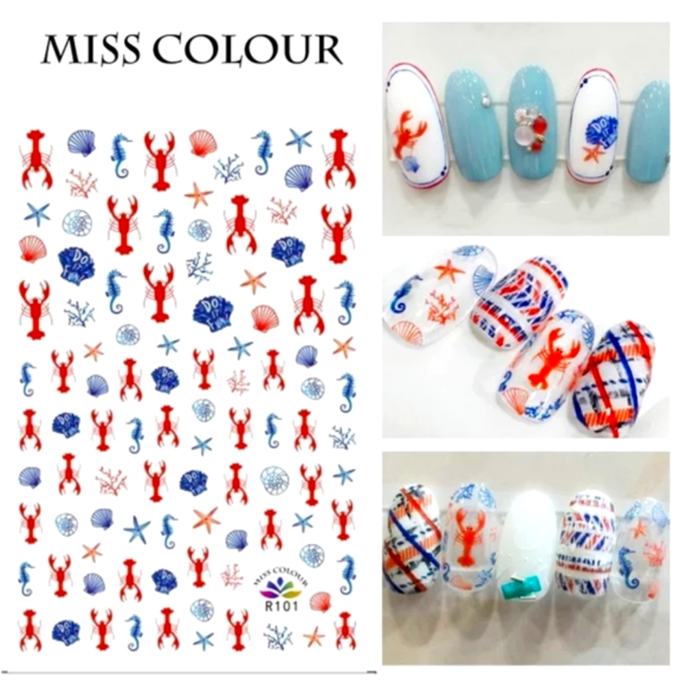 💅 Ocean Life Peel & Stick Nail Art Stickers Seashell Starfish